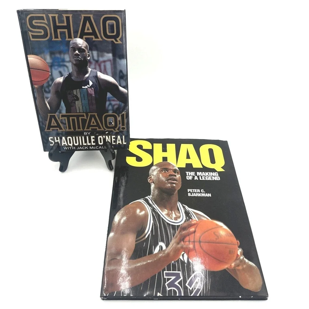 Shaq Attaq! / Shaquille ONeal The Making Of A Legend Hardcover Book Lot First Ed